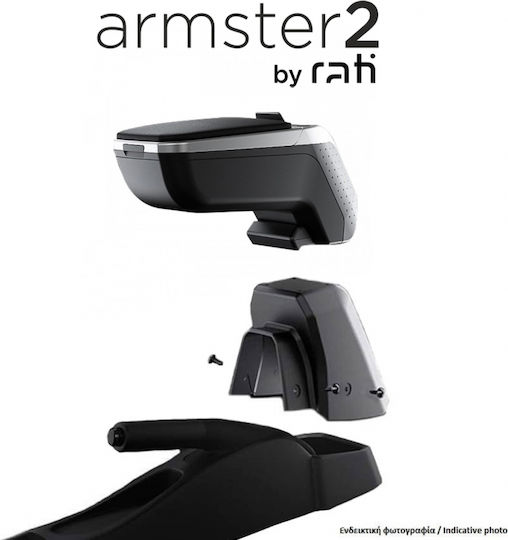 Rati Armster Car PU Armrest for Opel Mokka X 2016-2020 Black