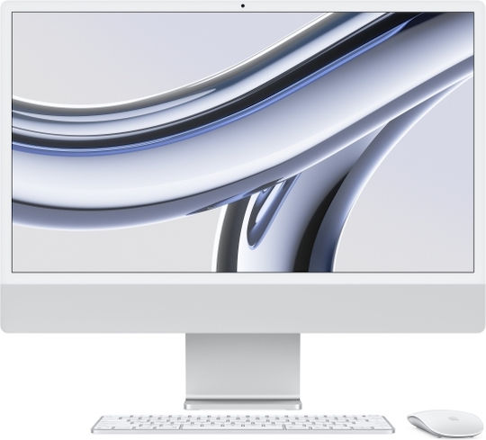 Apple iMac 24" 2023 (M3-8-Kern/16GB/512GB SSD/8-Kern-GPU/macOS) Silver GR