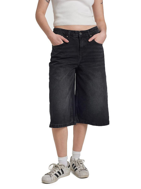 The Ragged Priest Women's Bermuda Shorts Jean Black Washed