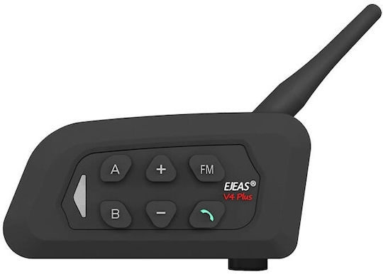 EJEAS V4 Plus Μονή Ενδοεπικοινωνία για Κράνος Μηχανής με Bluetooth