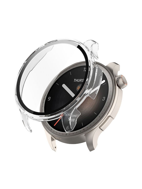 2 In 1 Protective Case + Tempered Glass for Xiaomi Amazfit Balance 46mm Transparent