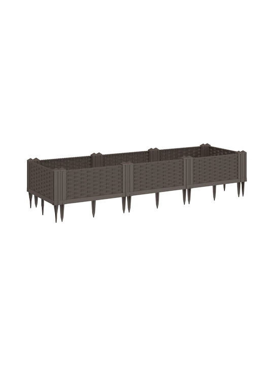 vidaXL Planter Box 125x28.5cm Black 368011