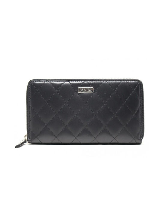 Mentzo Large Leather Women's Wallet with RFID Black