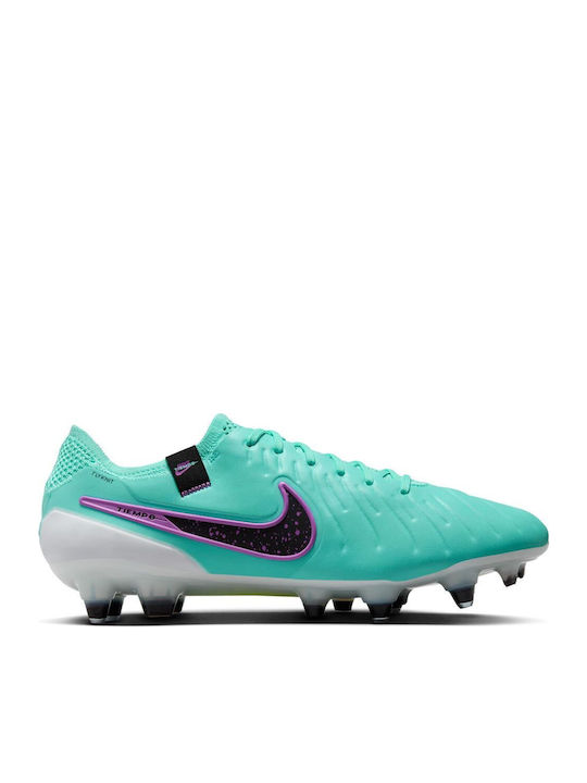 Nike Tiempo Legent 10 Elite Football Shoes with Cleats Turquoise