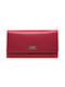 Mentzo Large Leather Women's Wallet with RFID Burgundy