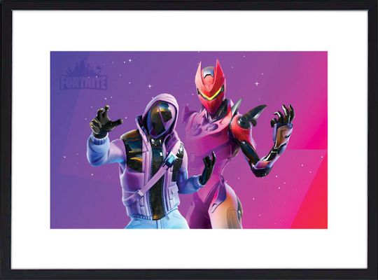 Walls Παιδικό Κάδρο Danger Zone Fortnite με Μαύρη Κορνίζα από Ξύλο 30x20εκ.