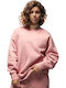 Long Women's Sweatshirt Pink