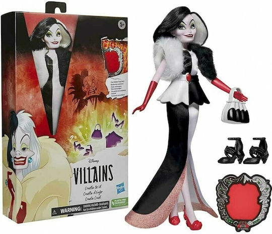 Hasbro Villains Cruella De Vil Fashion Συλλεκτική Κούκλα για 5+ Ετών