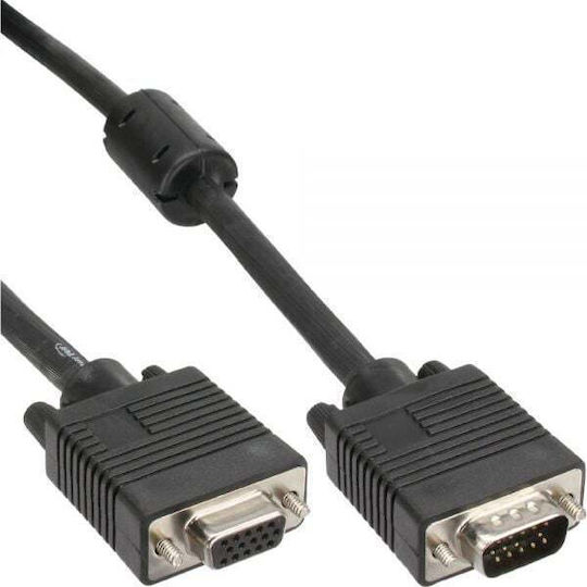 InLine Cable VGA male - VGA female Μαύρο 1m (17701B)