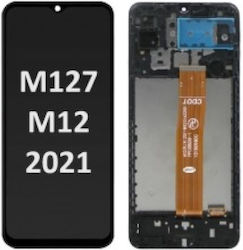 Samsung M127f Galaxy M12 Capac frontal + LCD + Touch Negru Grad A Samsung M127f Galaxy M12 Capac frontal + LCD + Touch Negru Grad A