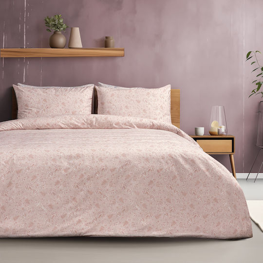 Beauty Home Σετ Πάπλωμα Υπέρδιπλο 220x240εκ. Σομόν 3τμχ