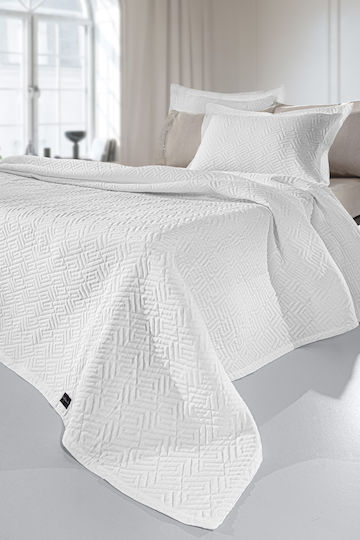Guy Laroche Piqué Decke Übergröße 245x260cm Weiß