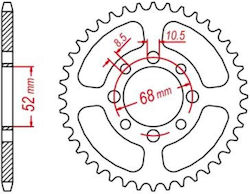 RK Rear Sprocket for Suzuki Address