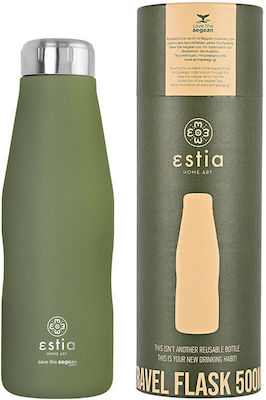 Estia Flask Lite Recycelbar Flasche Thermosflasche Rostfreier Stahl BPA-frei Forest Spirit 500ml