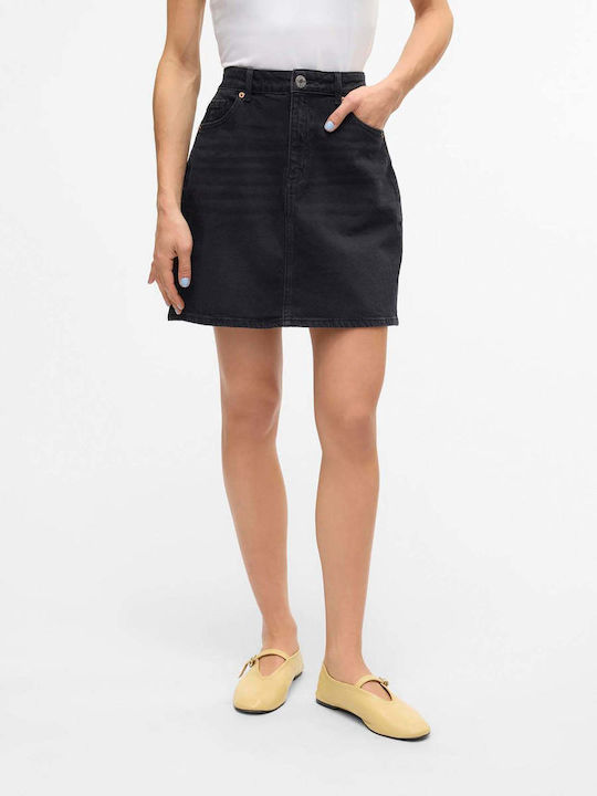 Vero Moda Denim Mini Skirt in Black color
