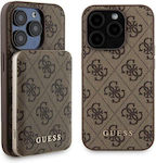 Guess Gubpm5p15x4gemgw iPhone 15 Pro Max 6.7" Hülle + Powerbank 5000mAh Magsafe Metallic Logo 4G Braun