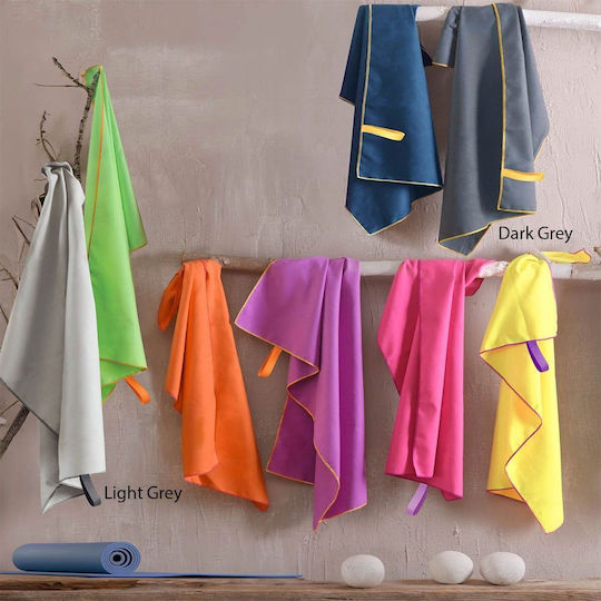 Rythmos Πετσέτα Microfiber Σώματος Μαύρη