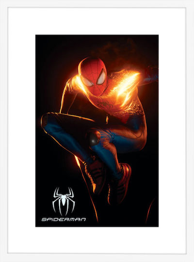 Walls Kids Framed Wall Painting Litghning Spiderman 30x40cm