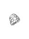 Silver 925 Adjustable Daisy Signet Ring