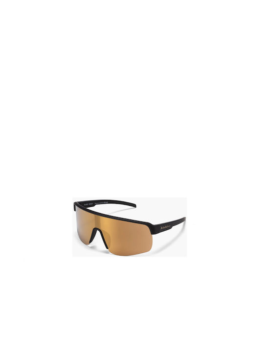 Red Bull Spect Eyewear Spect Sunglasses with Black Plastic Frame and Gold Mirror Lens DAKOTA-007
