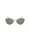 Marcolin Men's Sunglasses with Gold Tartaruga Metal Frame and Green Lens 7159-924