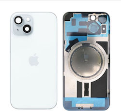 Πίσω Γυαλί Ατσάλινη Πλάκα Μαγνήτες Magsafe & Camera Lens Iphone 15 Blue