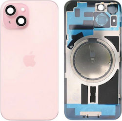 Back Glass Steel Plate Magnets Magsafe & Camera Lens Iphone 15 Pink