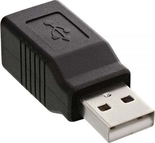 InLine Μετατροπέας USB-A male σε USB-B female 1τμχ 33443