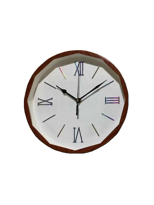 Wall Clock Brown Ø26cm