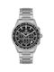 Beverly Hills Polo Club Dual Time Uhr Batterie mit Silber Metallarmband