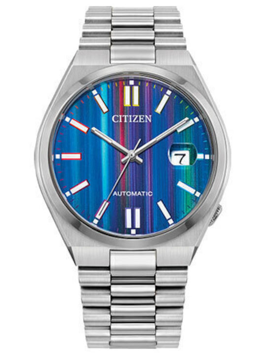 Citizen Мъжки часовник 40 mm Автоматичен Сребрист