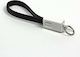 Microusb Logo Printer Accessory Key Ring Black