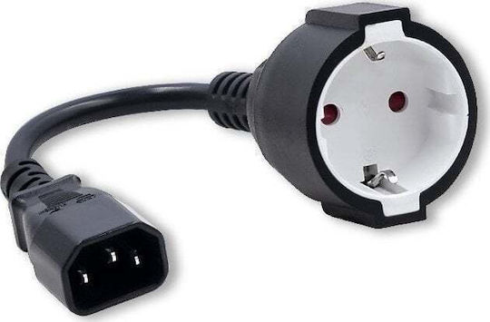 Qoltec Power Cable Qoltec Iec 320 C14 Schuko Adapter Cable 0,15 M