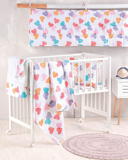 Rythmos Zoey Crib Bumpers Classic Inside White 43x200cm