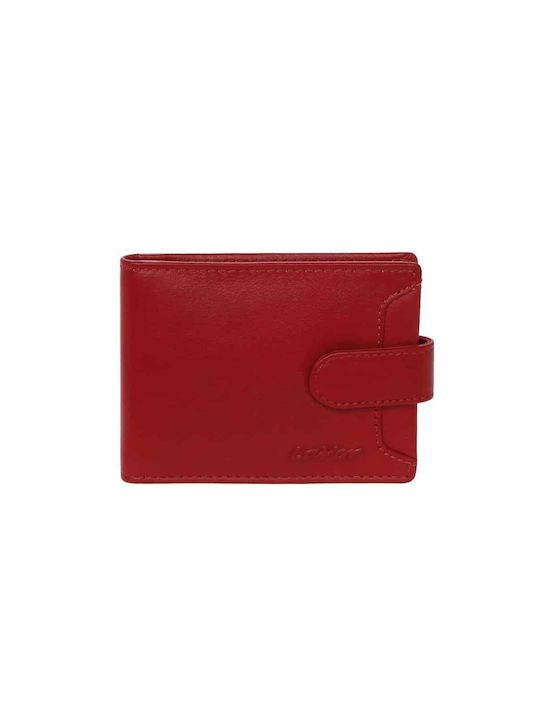 Lavor Men's Leather Card Wallet with RFID Red