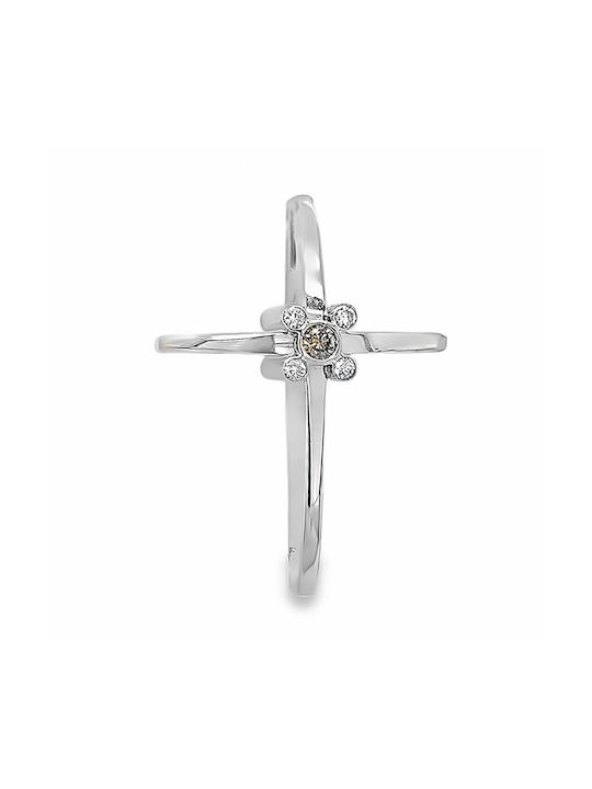 Kreuz Weißgold 18k Diamanten St10660