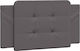 vidaXL Leather Gray Bed Headboard Pillow 100x48cm