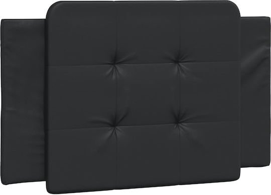 vidaXL Kopfstütze für Bett mit Leder Schwarz 80x48cm