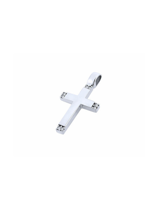 White Gold Women's Cross K9 T00322