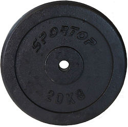 Sportop Δίσκος Μεταλλικός 1 x 20kg Φ26mm Sportop Δίσκος Μεταλλικός 1 x 20kg Φ26mm