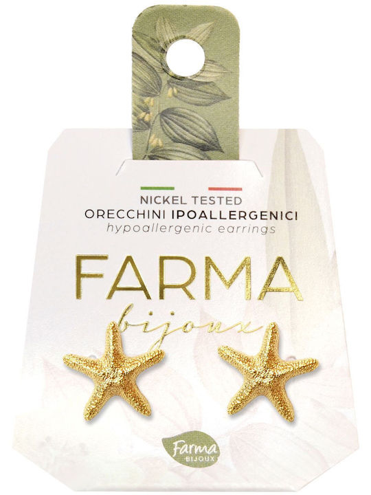 Farma Bijoux Hypoallergenic Kids Earrings Studs Stars made of Gold