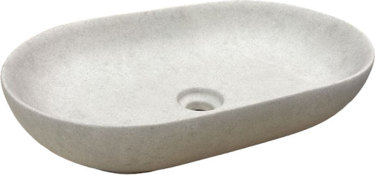 Rak Ceramics Επικαθήμενος Νιπτήρας Πορσελάνης 55x36cm Γκρι