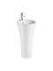 Vinci Curve Slim Επικαθήμενος Νιπτήρας Πορσελάνης 42x42x83cm Λευκός