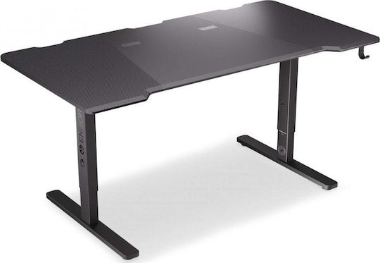Schreibtisch Atlas Holz Black mit USB-Anschlüssen 150x78cm