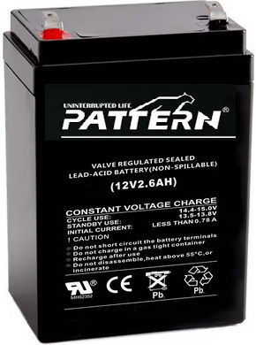 Pattern Battery Lead UPS Battery with Capacity 2.6Ah and Voltage 12V 1pcs