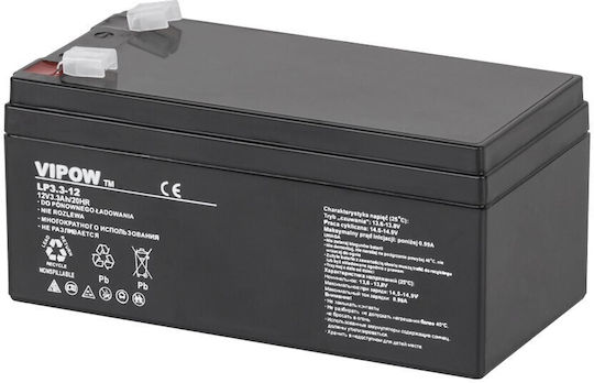 Vipow UPS Battery with Capacity 3.3Ah and Voltage 12V 30251-004 1pcs