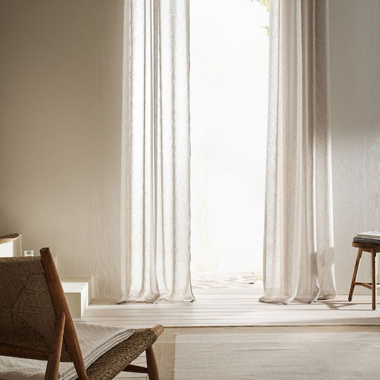 Gofis Home Curtain With Pencil Pleat Combe Willow Beige 140x295cm