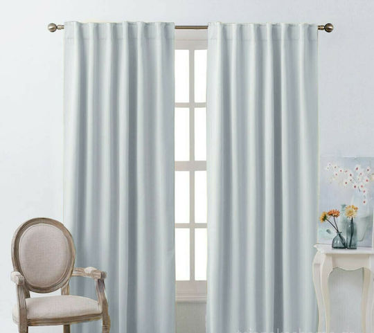 Sidirela Blackout Curtains with Grommets Gray 140x260cm