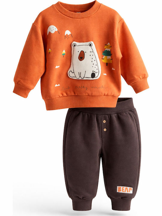 Kinder Sweatpants Set - Jogginganzug Orange 2Stück