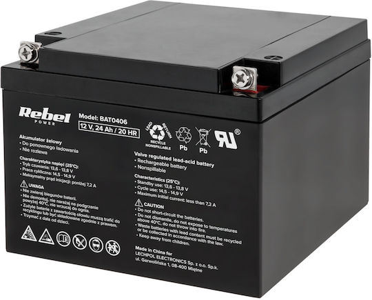 Rebel UPS Battery with Voltage 12V BAT0406 1pcs